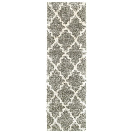 Oriental Weavers Henderson 092E9 2x8 Runner - Grey/ Ivory-Polypropylene H092E9068230ST